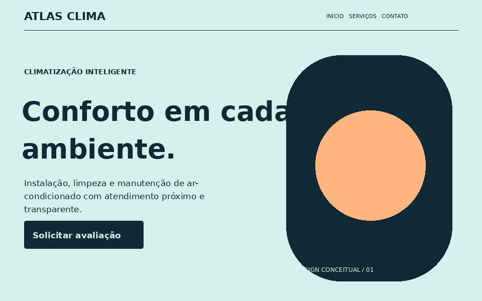 Prévia do site conceitual Atlas Clima